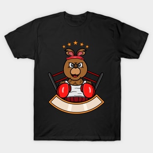 Boxing Bear  Cartoon Mascot T-Shirt